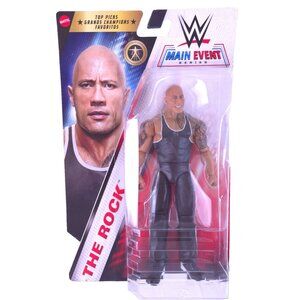 WWE The Rock 6 inch Action Figure Top Picks Main Event Series Wrestling New
